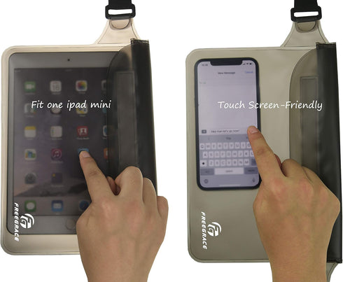 Freegrace Waterproof Pouches with Waist Strap - Keep Phone & Valuables Dry for Boating, Swimming