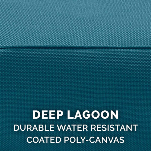 Furhaven Replacement Dog Bed Cover, Water-Resistant Oxford Polycanvas Mattress, Washable - Deep Lagoon, Medium