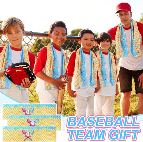 12 40"x12" Breling Pcs Cream Drip Baseball Cooling Towels Ice Drip Cooling Towels Microfiber Sweat Sport Rags Absorbent
