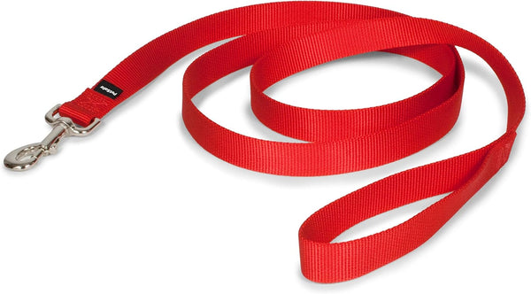 PetSafe Nylon Dog Leash, Red 1" x 6' - Strong, Durable, Traditional Style with Easy to Use Bolt Snap