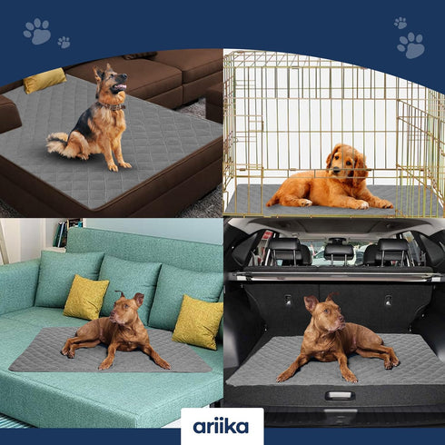 Waterproof Blanket for Dogs, 35" x 35" Anti-Slip Pet Mat Cover for Sofa, Chair, and Furniture Protection
