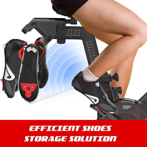 Shoe Hanger for Peloton Bike Plus, Plastic Weight Rack, Metal Shoes Holder for Bike+, Fits 2 Pairs of Shoes