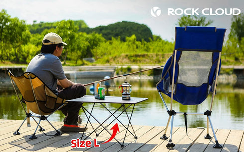 ROCK CLOUD Portable Camping Table - Ultralight Aluminum Folding Beach Table for Outdoor Picnic
