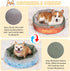Dual-Sided Dog Beds for Medium & Small Dogs, Round Cat Beds for Indoor Cats, Washable Pet Bed with Slip-Resistant
