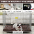 Washable Dog Bed Mat, Reversible Dog Crate Pad Soft Fluffy Pet Mattress for Large Medium Small Dogs, 41 x 27 Inch, Brown