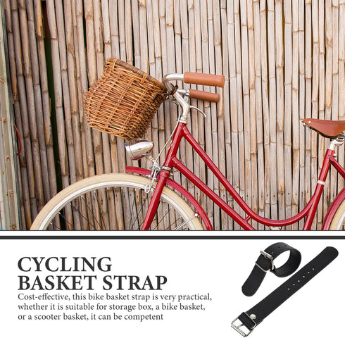 Garneck Adjustable Leather Bike Basket Straps, Wicker Basket Replacement Belts for Children Scooter