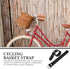 Garneck Adjustable Leather Bike Basket Straps, Wicker Basket Replacement Belts for Children Scooter