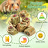 Rabbits(3.9oz/110g) Abizoo Rabbit Chew Toys for Bunny Natural Papaya Wood Chew Treats with Organic Alfalfa Hay, Dried