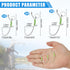Luminous Live Shrimp Hooks, High Carbon Steel Barbed Hooks with Night Light Saltwater Freshwater Shrimp Walker