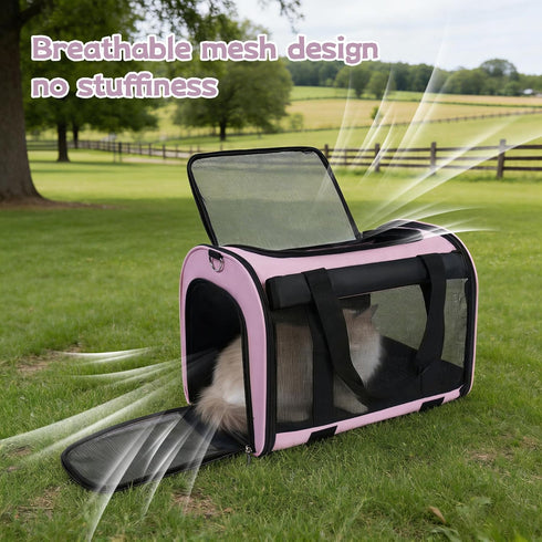 Backpack TWDEPART Cat Carrier - Multifunctional, Firm & Foldable with Roll-Up Shade, Breathable Design Includes