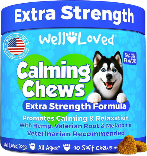 Well Loved Calming Chews for Dogs - Dog Calm Treats, Made in