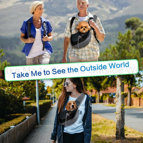 Backpack Pack Dog Sling Carrier for Pooch Doggy Yorkie Chihuahua Baby, Travel Front Chest Body Holder to Wear, Large