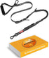 Shock Absorbing Tactical Bungee Dog Leash 4-7 ft. for Large Dogs with Seatbelt Buckle and Comfortable Padded Handle,