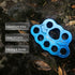 NewDoar 40KN Paw Rigging Plate with 4/5 Holes for Rock Climbing Gear, 8 Holes, Blue