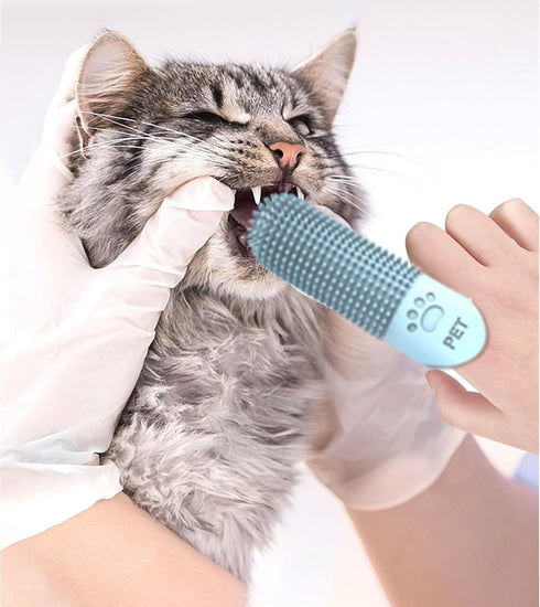 Generic 360 4-Pack) Silicone Finger Toothbrush for Dogs & Cats - Oral Care, Breath Freshening, Tartar & Stain Removal