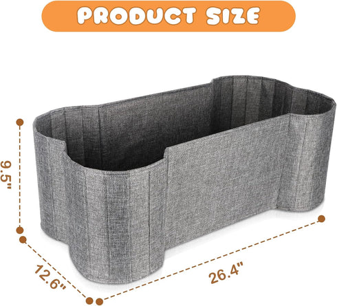 Large Dog Toy Basket, Bone Shape Dog Toy Box, Foldable Fabric Basket for Pet Toys, 2 Pack