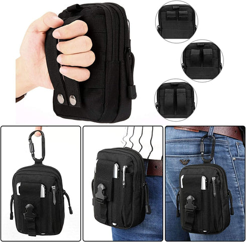 Belt Pouch, Tactical Molle Phone Pouch EDC Utility Pouches Waist Bag, Small Cell Phone Holster Gear Tool Gadget Pocket
