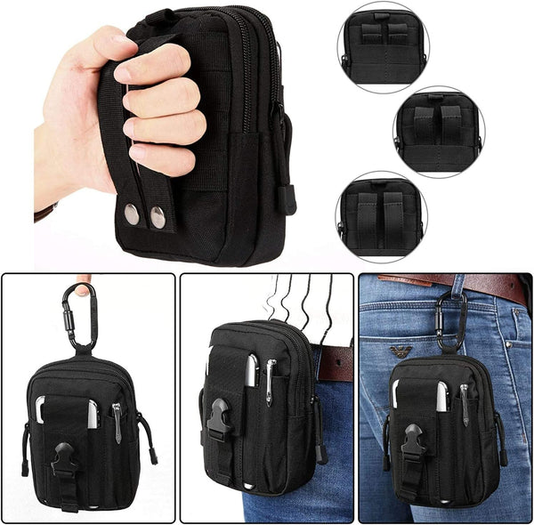 Belt Pouch, Tactical Molle Phone Pouch EDC Utility Pouches Waist Bag, Small Cell Phone Holster Gear Tool Gadget Pocket