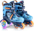 SULIFEEL Adjustable Roller Skates for Girls Boys Kids,Fun Illuminating Light Up Flash