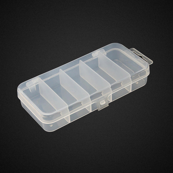 Honbay 2PCS Small Clear Visible Plastic Fishing Tackle Accessory Box, 5x2.4x1Inch Storage Container