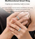 Fitness Waterproof Smart Rings for Men & Women, Health Ring for Pedometer, Heart Rate and Sleep Tracking, iOS & Android