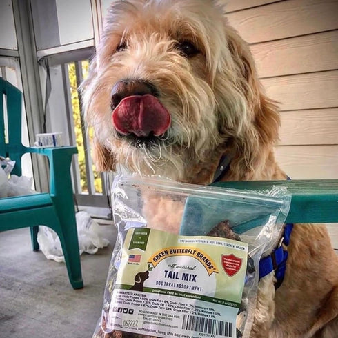 Tail Mix Dog Treats Made in USA All Natural Beef Bites 1 Ingredient Grain Free Assortment Beef Lung, Trachea and Spleen