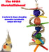 Bonka Bird Toys Chewballishous Parrot Bird Toy, 9.00" High x 4.00" Wide, for Conure Quaker Cockatiel