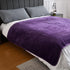 Waterproof Blanket for Bed Couch Sofa, Reversible Sherpa Fleece Pet Blanket, Dark Purple, 60x80 inches