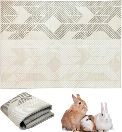 VCEPJH Extra Large Rabbit Cage Liner Reusable 63 inch Washable Bunny Floor