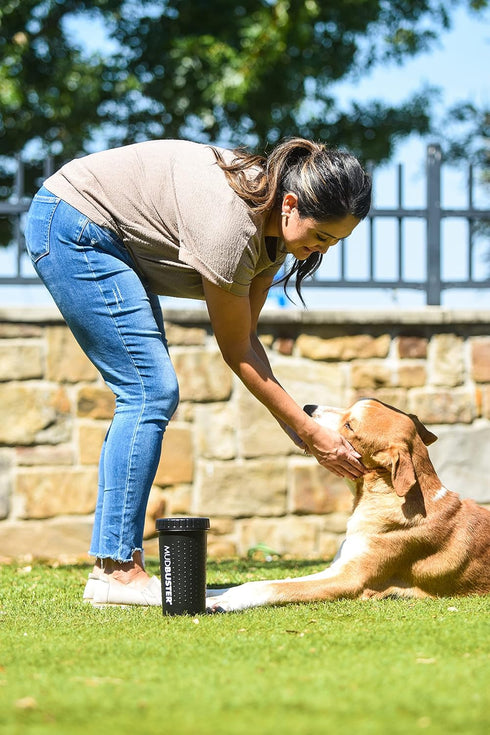 Dexas MudBuster Portable Dog Paw Washer - Large, Matte Black, Special Edition