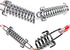 2Pcs Heavy Duty Dog Leash with Shock Absorbing Buffer, Stainless Steel 304 Training Spring Fixed Buckle (M)