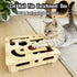 Pniotra Cat Nail File Enrichment Box with Bell Ball & Sandpaper Inside, Cat Scratch Puzzle Enrichment Box, Stress Free