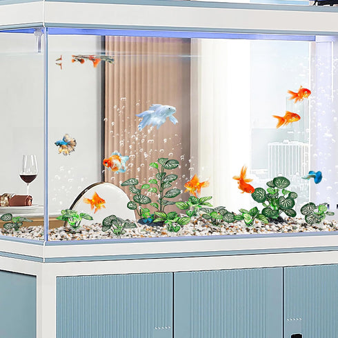 MyLifeUNIT 10 Pack Silk Aquarium Plants for Betta Fish Tank Decor