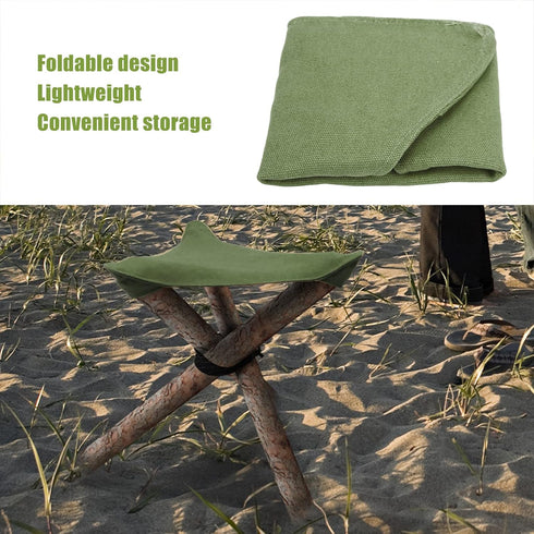 36.5cm Backpacking Mini Folding Camping Stool Cloth, Portable Waterproof Camp Chair Canvas for Lightweight Durable Wear