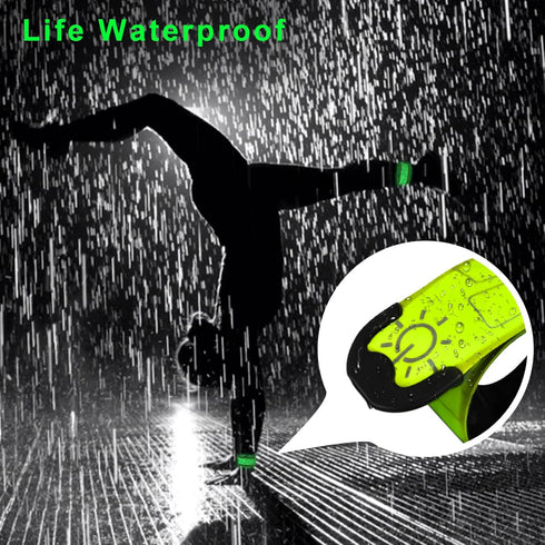LED Safety Wristband Lights, 2 Pack Rechargeable Light Up Arm Ankle Band, Reflective Belt for Night Cycling Walking