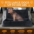 100LBS Dog Car Seat for Large Dogs Under - Pet Booster Back Seat Bed with Safety Tethers & Storage Pocket, Removable