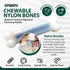 Sporn Durable Marrow Dog Chew Bones for Light Chewers, Jerky Flavor Nylon Toys for Extra Small Dogs, Gluten-Free &