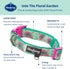 Blueberry Pet Soft & Comfy Paisley Flower Dog Collar, Neoprene Padded, Emerald Green, Large, Neck 18-26, Dog Collars