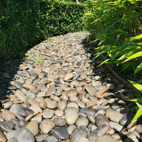20lbs Natural River Rocks, 3"-4" Premium Pebbles for Fish Tank, Garden, and Landscape Design