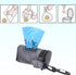 Kare & Kind Pet Waste Bag Dispenser with Carabiner - Double Layer Fabric - Zippered Poop Bag Holder and Pet Waste Bags