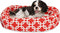 24 Inch Red Links Sherpa Bagel Dog Bed