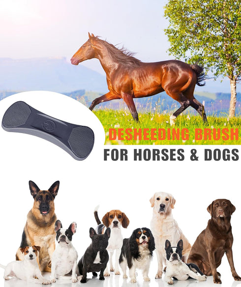 Shedding Blade for Horses Tool - Horse Brush for Deshedding Grooming Bathing, Multi-Functional Rubber Grooming Kit