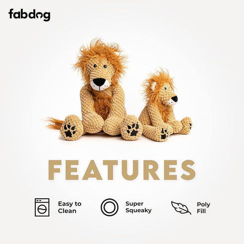 fabdog Floppies Plush Dog Toy, Cute & Durable Squeaky Toy for Puppies and All Breeds