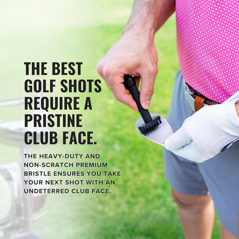 Magnetic Golf Club Brush, Detachable Groove Cleaner, Premium Nylon Bristles