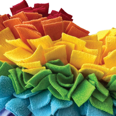 FOUFIT foufouBRAND Heart Rainbow One Love Snuffle Pet Playing Mat, 6.5-inch Length
