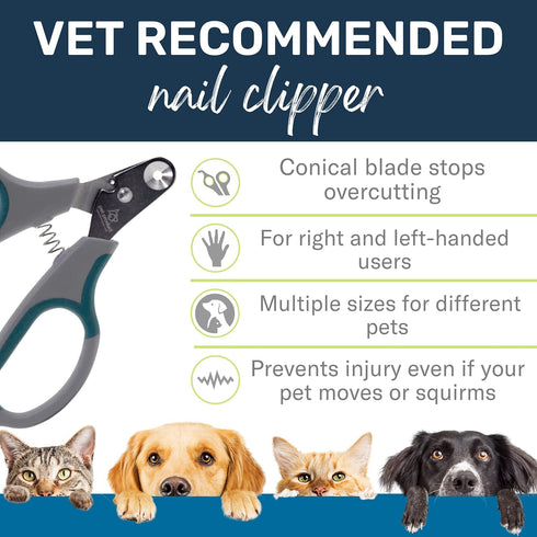 Zen Clipper Pet Nail Clipper for Dogs – Dog Nail Clipper for Safer Dog Grooming and Nail Care - Clean, Quiet, and Easy-to-Use Stainless Steel Dog Nail Trimmer - (3mm Hole)