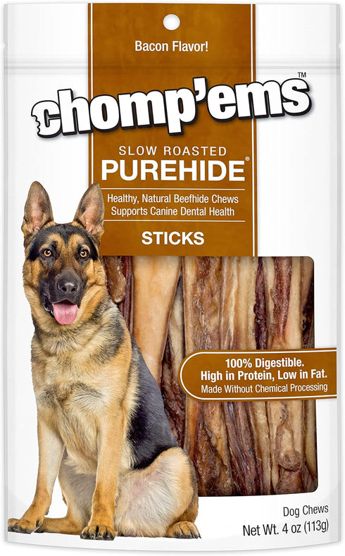 CHOMP 'EMS Ruffin' It Purehide Dog Chew, 5 oz