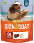 VetIQ Skin and Coat Supplement for Dogs, Maintains Healthy Skin and Shiny Coat, Hickory Smoke Flavor, 60 Count