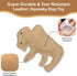 SPOT Dura-Fused Leather Buffalo Dog Toy with Squeaker, Real Leather and Jute Fabric for Aggressive Chewers