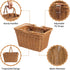 GRANNY SAYS Kids Bike Basket, Small Wicker Front Bicycle Basket for Boys and Girls, 9¾" x 7" x 6"